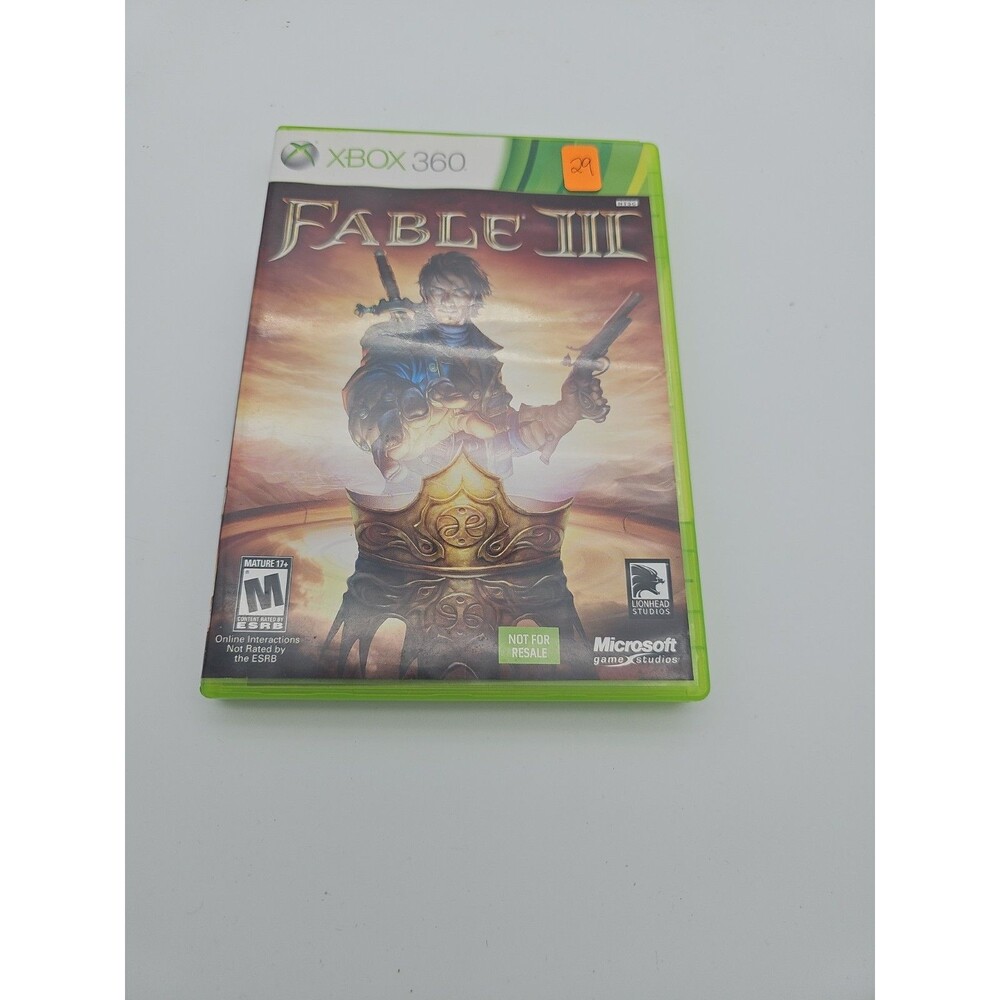 XBOX 360 Fable III Video Game with Manual Rated M